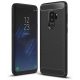 Samsung Galaxy S9 Plus szilikon tok, hátlaptok, telefon tok, karbon mintás, fekete, Carbon Case