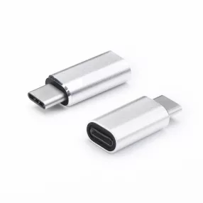 Adapter, OTG, iPhone 8pin, lightning -> Type-C, ezüst
