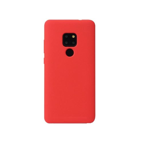 Huawei Mate 20 szilikon tok, hátlaptok, telefon tok, beépített fémlappal, piros