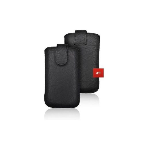 Telefon tok, belebújtatós, mágneses, műbőr, fekete, Forcell KORA2 - Samsung Galaxy A51 / A31