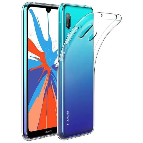 Huawei Y7 2019 szilikon tok, hátlaptok, telefon tok, vékony, átlátszó, 0.5mm