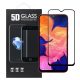 Samsung Galaxy A10 / A10s üvegfólia, tempered glass, előlapi, 5D, edzett, hajlított, fekete kerettel