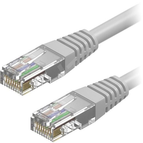Hálózati kábel, LAN kábel, RJ45 csatlakozókkal, szürke, 1M, 8P8C
