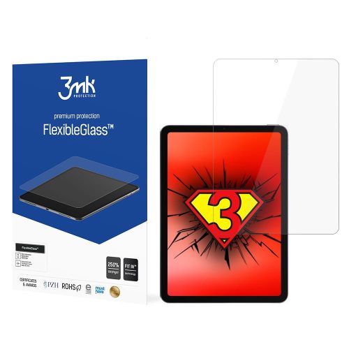 Apple iPad Air 2020 / iPad Air 5 2022 (10,9 col) üvegfólia, képernyővédő fólia, kijelzővédő, flexibilis, hibrid, antibakteriális, 3MK FlexibleGlass