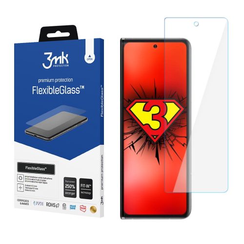 Samsung Galaxy Z Fold 2 5G SM-F916 üvegfólia, tempered glass, előlapi, flexibilis, külső kijelzőre, 0,3mm, 3MK Flexible Glass