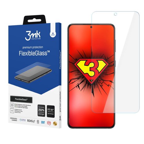 Samsung Galaxy S22 5G üvegfólia, tempered glass, előlapi, flexibilis, hibrid, antibakteriális, FlexibleGlass, SM-S901