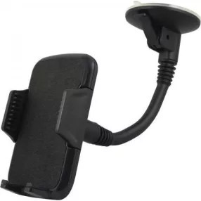   Autós mobiltelefon tartó, tapadókorongos, 360 fokban elforgatható, fekete, Rebeltec M10