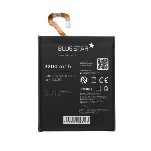 BlueStar LG K10 2018 K11 K425 BL-T36 utángyártott akkumulátor 3200mAh