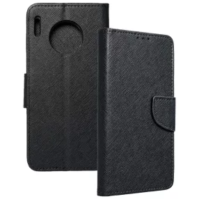   Huawei Mate 30 könyvtok, fliptok, telefon tok, bankkártyatartós, mágneszáras, fekete, Fancy