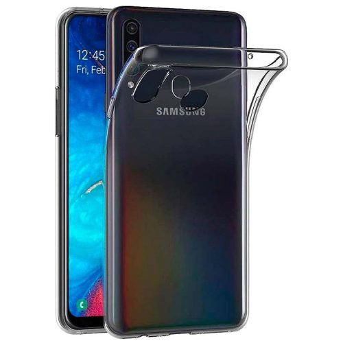 Samsung Galaxy A20s szilikon tok, hátlaptok, telefon tok, ultravékony, átlátszó, 0.3mm