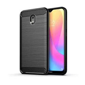   Xiaomi Redmi 8A szilikon tok, hátlaptok, telefon tok, karbon mintás, fekete, Carbon case