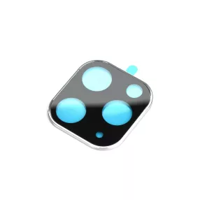   iPhone 11 Pro üvegfólia, tempered glass, lencsevédő, kamera védő, kamera keretvédő, fekete, fehér kerettel