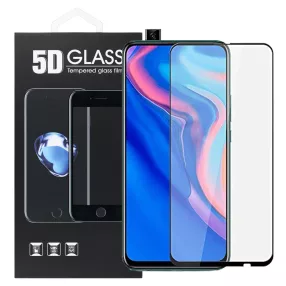   Huawei P Smart Pro / P Smart Z / Honor 9X üvegfólia, tempered glass, előlapi, 5D, edzett, hajlított, fekete kerettel