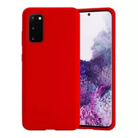   Samsung Galaxy S20 / S20 5G szilikon tok, hátlaptok, telefon tok, matt, piros, Soft