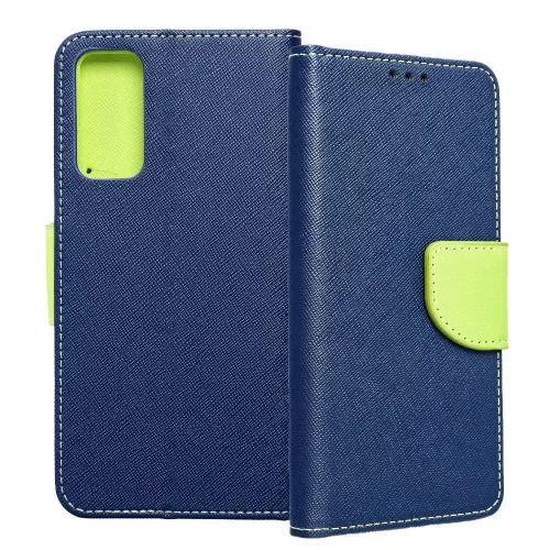 Samsung Galaxy S20 Plus / S20 Plus 5G ( S20+) könyvtok, fliptok, telefon tok, bankkártyatartós, mágneszáras, sötétkék-zöld, Fancy