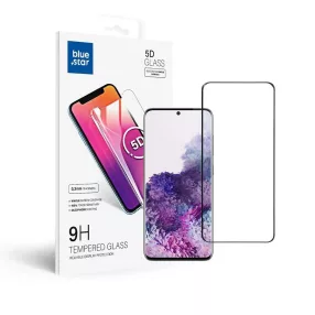   Samsung Galaxy S20 Plus / S20 Plus 5G ( S20+) üvegfólia, tempered glass, előlapi, 5D, edzett, hajlított, tokbarát, fekete kerettel, Bluestar