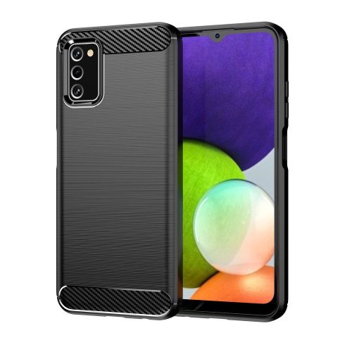 Samsung Galaxy A41 szilikon tok, hátlaptok, telefon tok, karbon mintás, fekete, Carbon Fiber