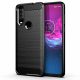 Huawei Y6P szilikon tok, hátlaptok, telefon tok, karbon mintás, fekete, Carbon case