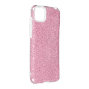   Huawei Y5P szilikon tok, hátlaptok, telefon tok, csillámos, pink, Shining Case