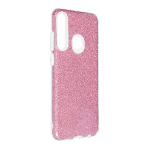 Huawei Y6P szilikon tok, hátlaptok, telefon tok, csillámos, pink, Shining Case