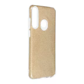   Huawei Y6P szilikon tok, hátlaptok, telefon tok, csillámos, arany, Shining Case