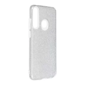  Huawei Y6P szilikon tok, hátlaptok, telefon tok, csillámos, ezüst, Shining Case