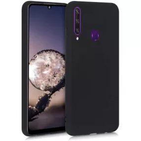   Huawei Y6P szilikon tok, hátlaptok, telefon tok, matt, fekete, Soft