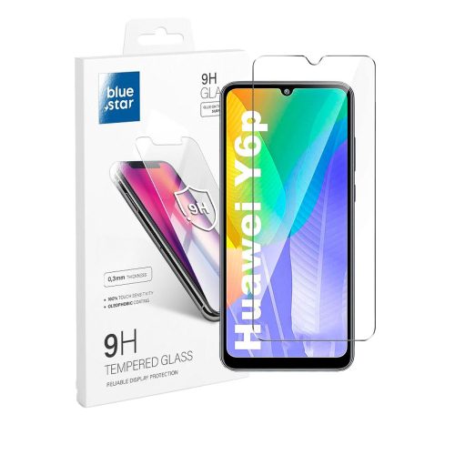 Huawei Y6P üvegfólia, tempered glass, előlapi, edzett, Bluestar