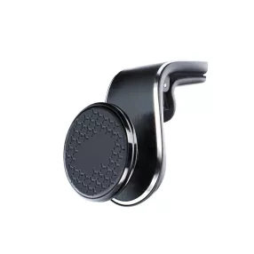   Autós mobiltelefon tartó, szellőzőnyílásra helyezhető, mágneses, 1db mágnes lap, fekete, H-CT518