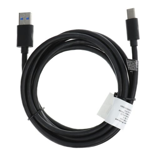 USB-C (Type-C) adatkábel, töltőkábel, USB-USB-C, hosszított csatlakozóval, 8mm, ütésálló telefonokhoz, fekete, 3A 2m, C393