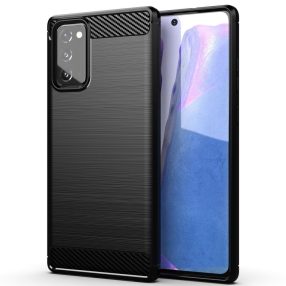   Samsung Galaxy Note 20 / Note 20 5G szilikon tok, hátlaptok, telefon tok, karbon mintás, fekete, Carbon case