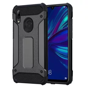   Huawei P Smart 2020 hátlap tok, telefon tok, ütésálló, fekete, Armor