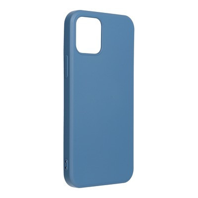 iPhone 12 Pro Max szilikon tok, hátlaptok, telefon tok, velúr belsővel, matt, kék, Silicone
