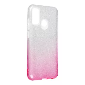   Huawei P Smart 2020 szilikon tok, hátlaptok, telefon tok, csillámos, pink-ezüst, Shining Case