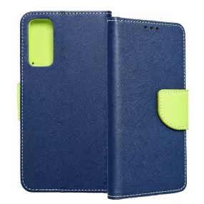   Samsung Galaxy S20 FE / S20 FE 5G könyvtok, fliptok, telefon tok, bankkártyatartós, sötétkék-zöld, Fancy