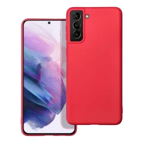   Samsung Galaxy S21 Plus 5G (S21+ 5G) szilikon tok, hátlaptok, telefon tok, matt, piros, Soft