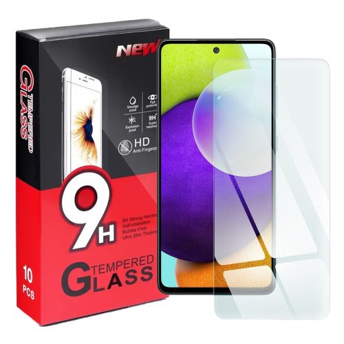 Samsung Galaxy A52 4G/5G / A52s 5G / A53 5G üvegfólia, tempered glass, előlapi, kijelzővédő, edzett, 10db/csomag