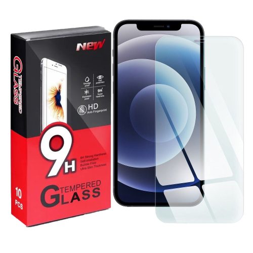 iPhone 12 Mini üvegfólia, tempered glass, előlapi, edzett, 10db/csomag