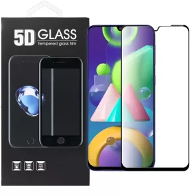   Samsung Galaxy A02s / A03s üvegfólia, tempered glass, előlapi, 5D, edzett, hajlított, fekete kerettel