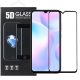 Xiaomi Redmi 9A / 9AT / 9i / 9C üvegfólia, tempered glass, előlapi, 5D, edzett, hajlított, fekete kerettel