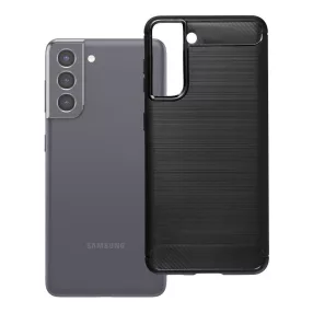   Samsung Galaxy S21 Plus 5G (S21+ 5G) szilikon tok, hátlaptok, telefon tok, karbon mintás, fekete, Carbon case