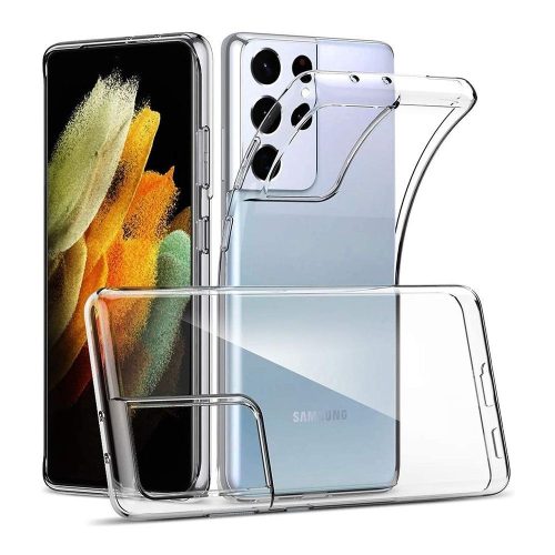 Samsung Galaxy S21 Ultra 5G szilikon tok, hátlaptok, telefon tok, ultravékony, átlátszó, 0.3mm