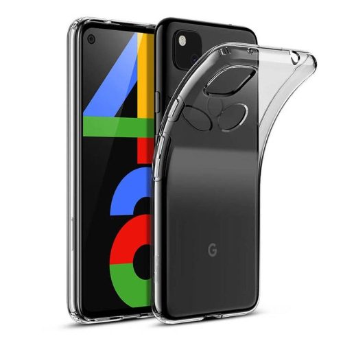 Google Pixel 4a szilikon tok, hátlaptok, telefon tok, vékony, átlátszó, 0.5mm