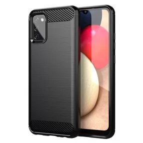   Samsung Galaxy A02S szilikon tok, hátlaptok, telefon tok, karbon mintás, fekete, Carbon case