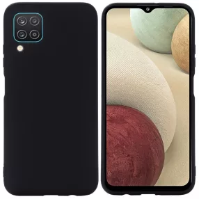   Samsung Galaxy A12 / A12 Nacho / M12 szilikon tok, hátlaptok, telefon tok, matt, fekete, Soft