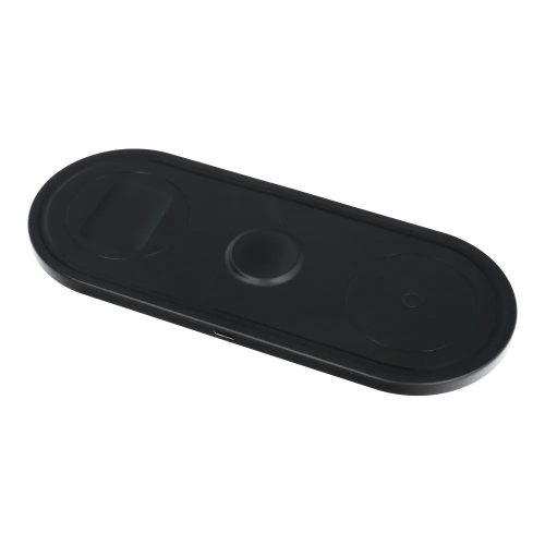 Vezeték nélküli töltőpad, 3in1 (telefon, AirPods, iWatch), fekete, 10W, KT-IW