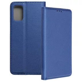   Xiaomi Redmi 9T / Poco M3 könyvtok, fliptok, telefon tok, mágneszáras, sötétkék, Smart Case book