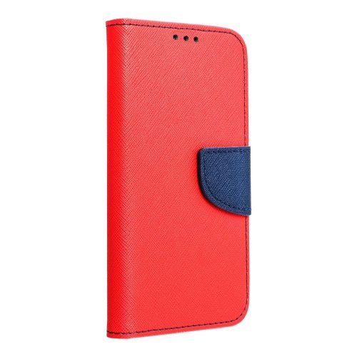 Xiaomi Redmi Note 10 / Note 10S könyvtok, fliptok, telefon tok, bankkártyatartós, mágneszáras, piros-sötétkék, Fancy