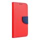 Xiaomi Redmi Note 10 5G / M3 Pro 4G / 5G könyvtok, fliptok, telefon tok, bankkártyatartós, mágneszáras, piros-sötétkék, Fancy