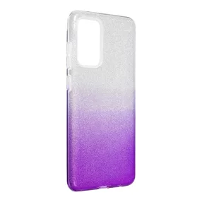   Samsung Galaxy A72 4G / 5G szilikon tok, hátlaptok, telefon tok, csillámos, lila-ezüst, Shining Case